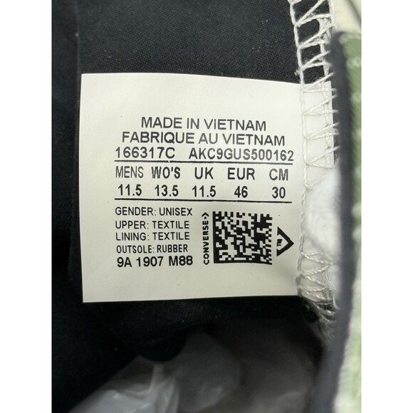 Converse Chuck 70 Hi Quad Ripstop 166317C Multicolor Purple Blue Mens 11.5 - Picture 7 of 7